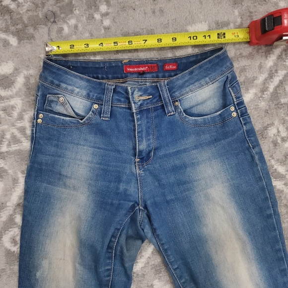 YMI Blue Skinny Jeans Size 3 Medium Wash Stretch Denim - Picture 3 of 9